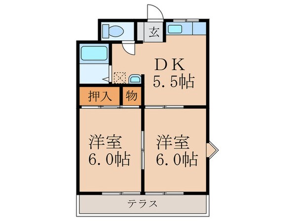 クレッシェンド葛原の物件間取画像